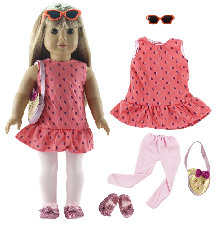 

1 Set Beautiful Princess Dress Outfit 18 inch Doll Clothes for 18'' American Doll B29