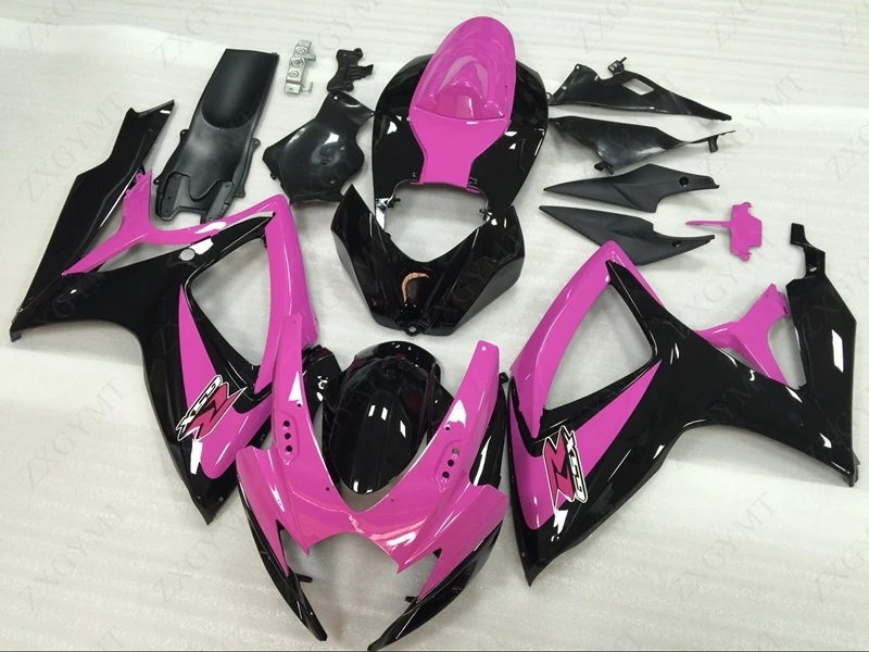 Обтекатели для мотоциклов GSX R 600 2006 2007 K6 розовые красные черные комплекты