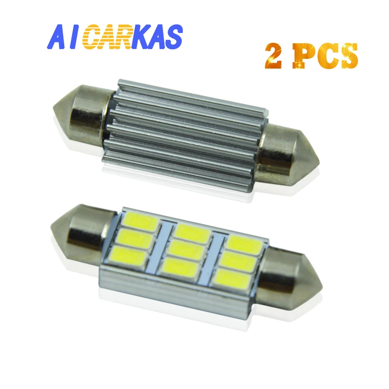 

AICARKAS 2 PCS 36mm 39mm 41mm Car DC 12V Interior Car LED Bulbs Lamp Interior Dome Reading Lights External License Plate lights