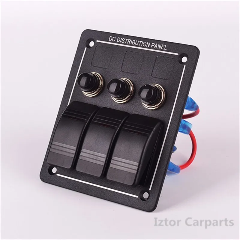 3 банды алюминиевый LED рокер и выключатель Водонепроницаемый морской лодки Rv