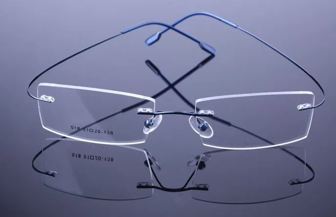 (12 шт./лот) титановая оправа для очков без оправы с эффектом памяти/металлическая