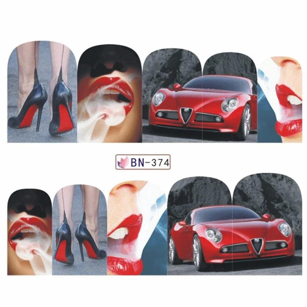 Paris Rose Tower Water Transfer Decals Wraps Nail Stickers Manicure Art Decor | Красота и здоровье