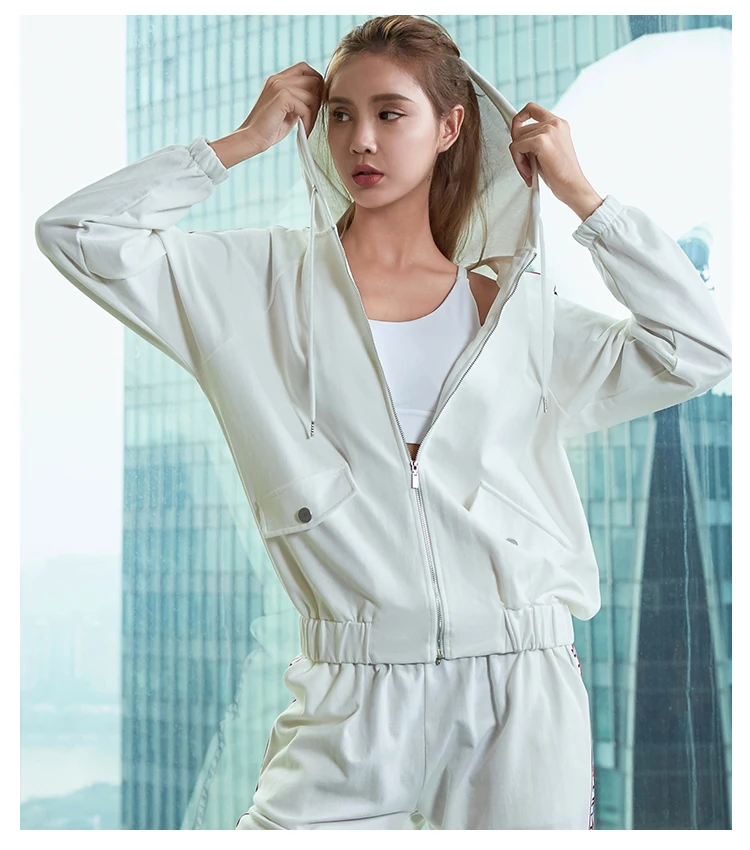 Спортивная куртка женская Veste sport femme, куртки для йоги, Спортивная Куртка jaqueta feminina, толстовка с капюшоном, толстовка, женская кофта для бега, спортивный костюм