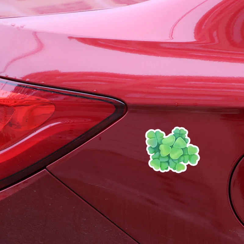 YJZT 11 6*9 8 см уникальный весенний трава Клевер зеленые цветы Декор Автомобильные