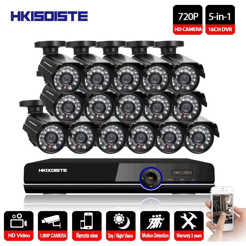 Система видеонаблюдения 16 каналов DVR 1080P HDMI|Система наблюдения| |