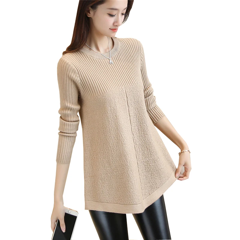 

Women Crop Sweater Blouse 2021 New Fashion Korean Female Cashmere Long Sleeve Knitted Sweater Pullover Wool Women Tops