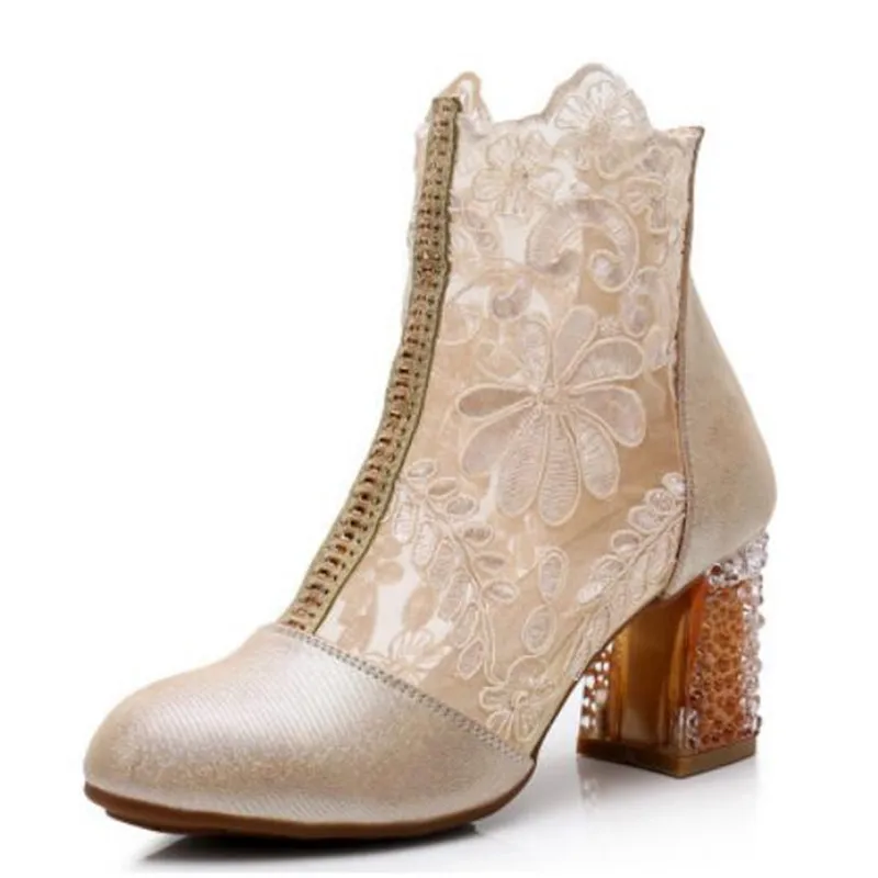 Женские босоножки на толстом каблуке элегантные из натуральной воловьей кожи с