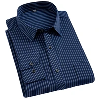 new 8xl plus size large men long sleeve non iron dress shirt male social striped shirts easy care oversized shirt