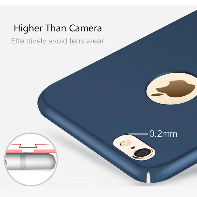 Защитный чехол CAPAME для iPhone 6 7 8 Plus тонкий роскошный жесткий матовый пластиковый 7X6