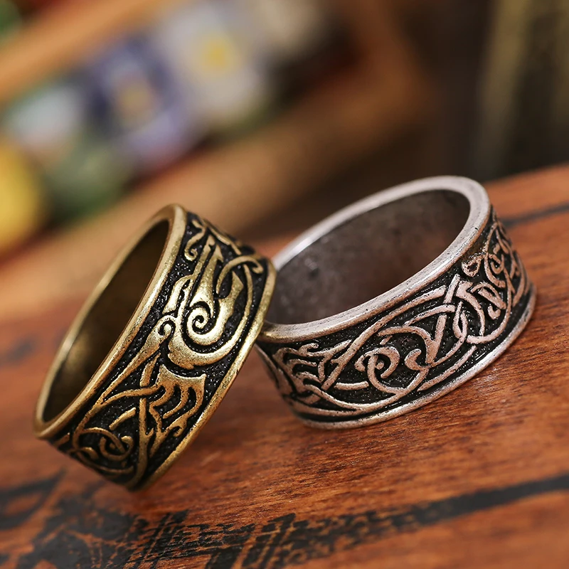 1 шт в этническом стиле Дракон Викинг кольцо Винтаж дракона для мужчин и женщин