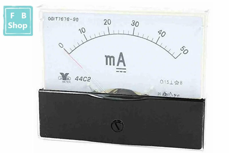 44C2 1mA 2mA 5mA 10mA 20mA 30mA 50mA 75mA 100mA 200mA 300mA 500mA DC Ammeter Analog Current Test Meter Mechanical Header | Инструменты