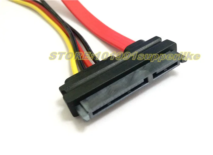 10 шт. новый продукт 80 см SATA 22Pin 7 + 15Pin Женский на удлинитель с Molex IDE 4Pin силовой