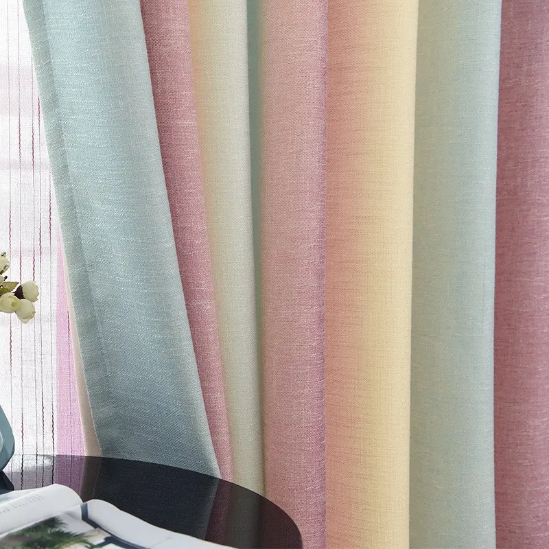 Curtain 02 Градиентные цветные полосы высокого оттенка шторы для гостиной, спальни, кухонные шторы, тюль на заказ, Средиземноморский стиль, домашний декор* 30 - Цвет: Curtain 02