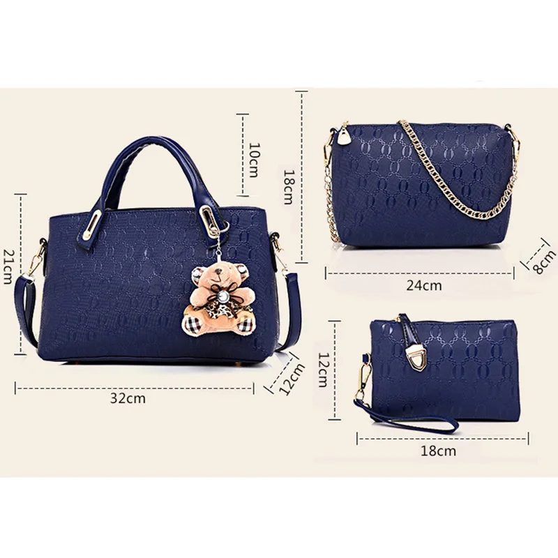 3 шт./комплект женская сумка из ПУ кожи|composite bag|bags handbagsbag ladies |