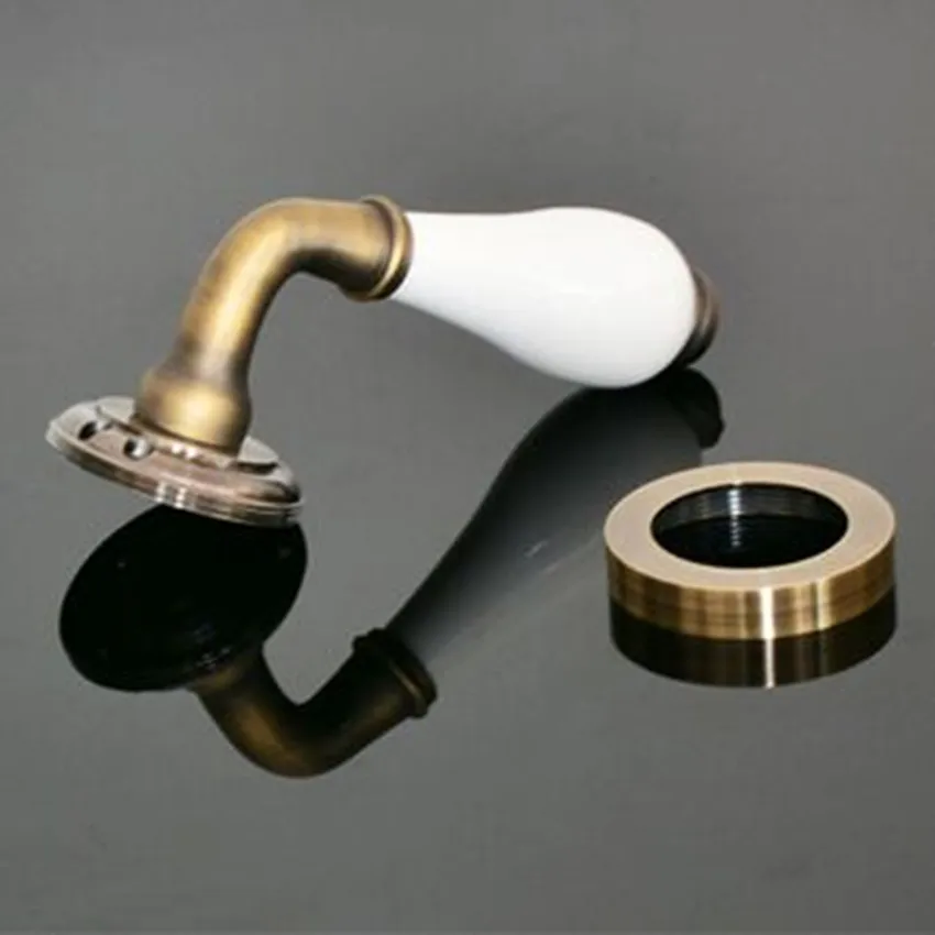 Винтажные настенные деревянные дверные ручки белые бронзовые керамические