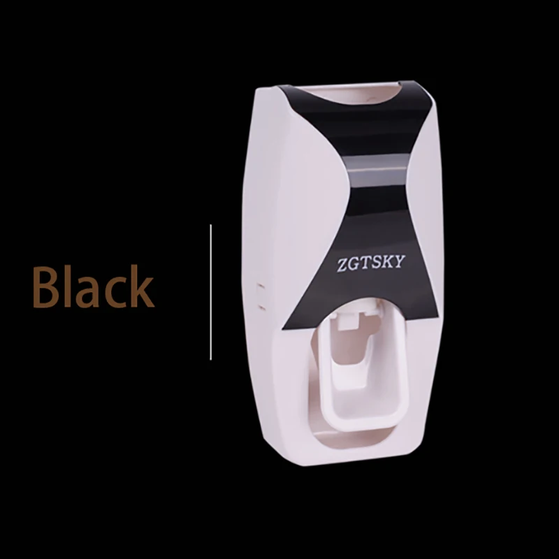 Black A1 Gunot Настенный Автоматический Диспенсер зубной пасты, для зубной щетки держатель Пластик Аксессуары для ванной комнаты набор зубная паста ленивый диспенсер - Цвет: Black A1