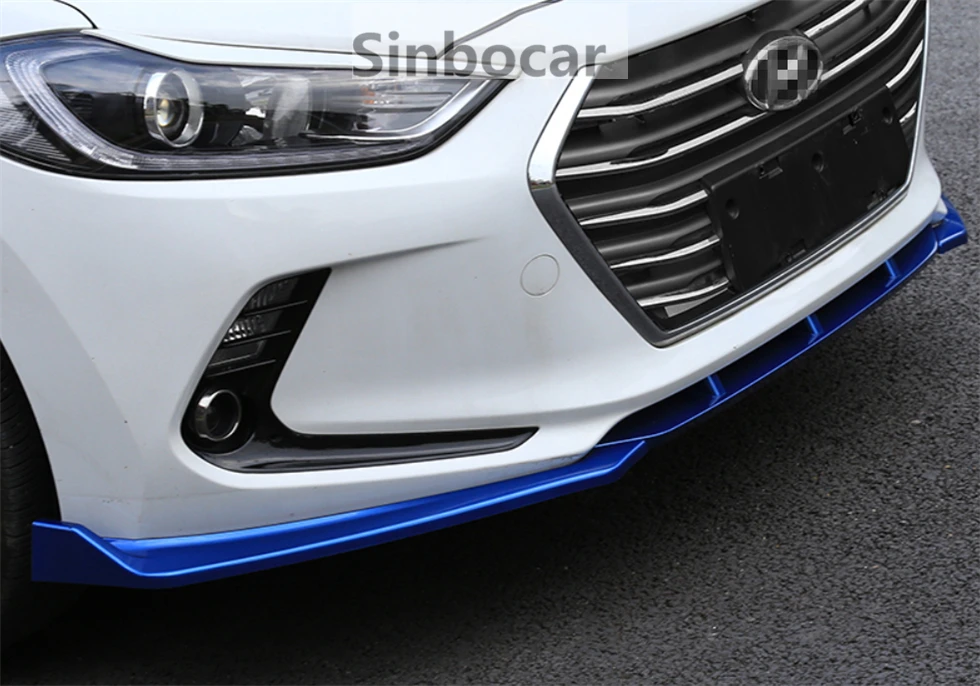 Цвет переднего бампера отделка вокруг гриля ниже фотолопата для Hyundai Elantra 2017