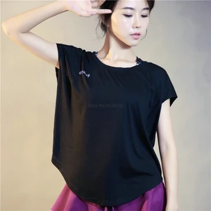 2020 Loose Yoga shirt Tops Sports t-shirt Sportswear Running woman Athletic Gym t shirts Dry Fit Fitness Clothing For Women