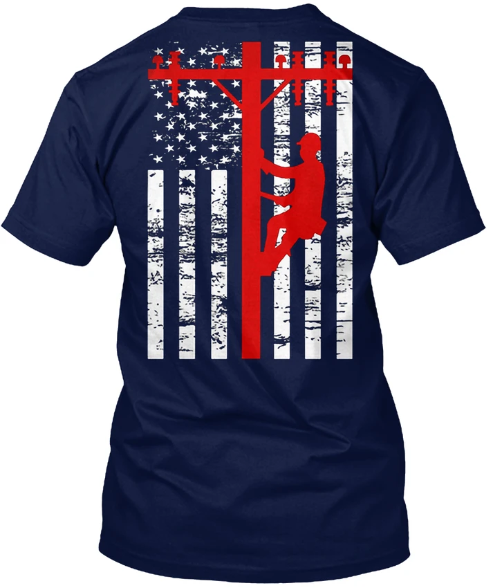 Американская Lineman популярная футболка без тегов T-Shirt100 % хлопок Повседневная