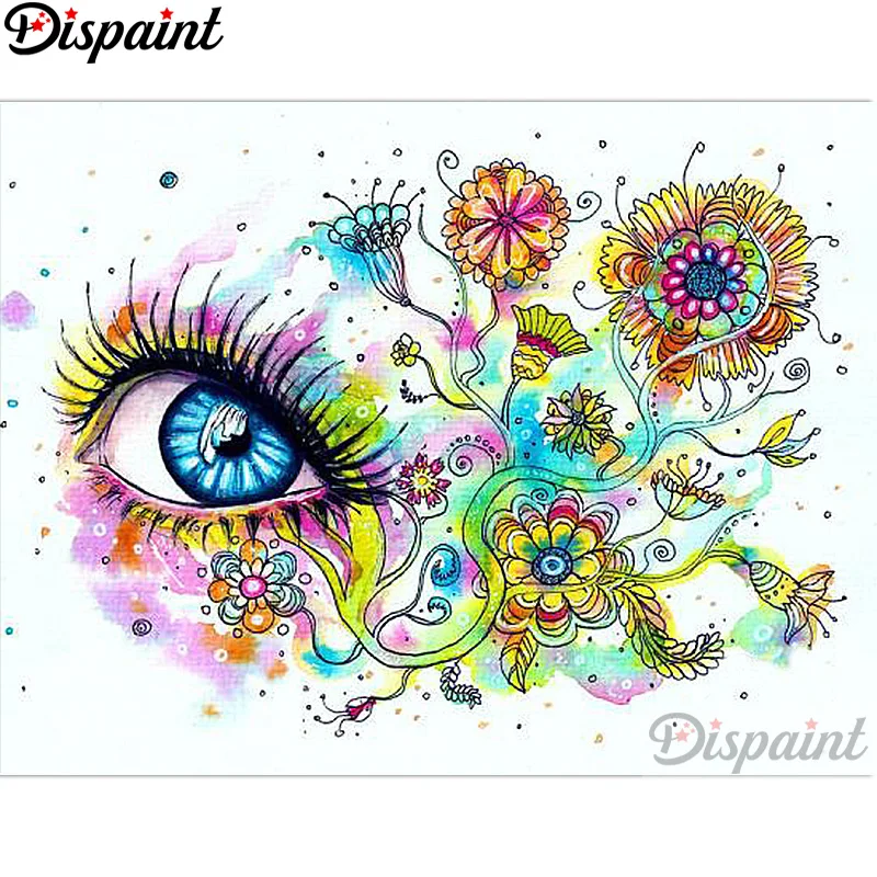 

Dispaint Full Square/Round Drill 5D DIY Diamond Painting "Flower eyes" Embroidery Cross Stitch 3D Home Decor A12870