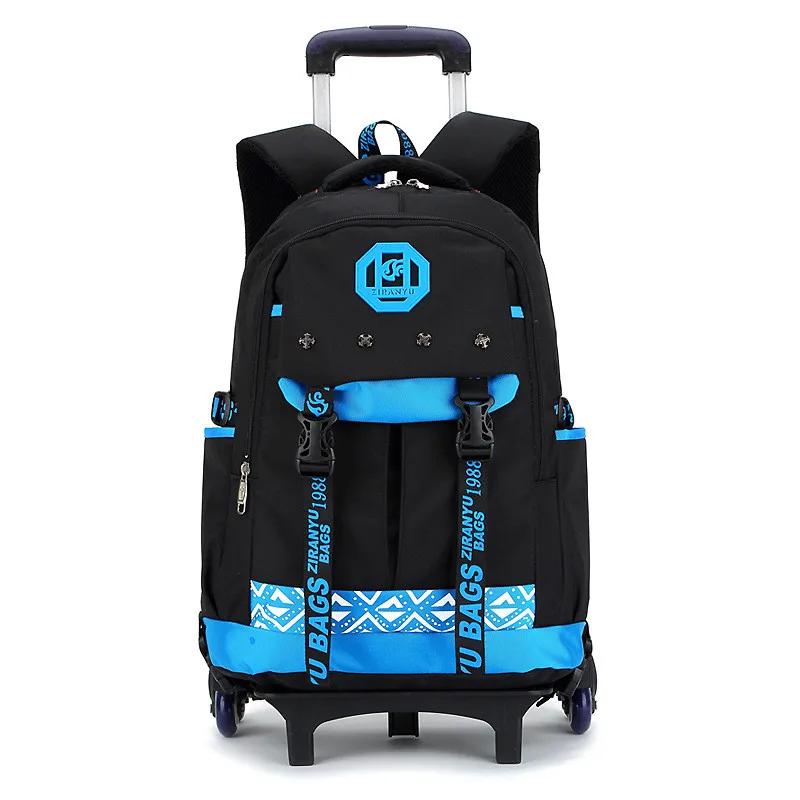 Модный съемный рюкзак на колесиках для мальчиков и девочек, школьный ранец, детский Дорожный чемодан на колесиках, Детская сумка для книг на...