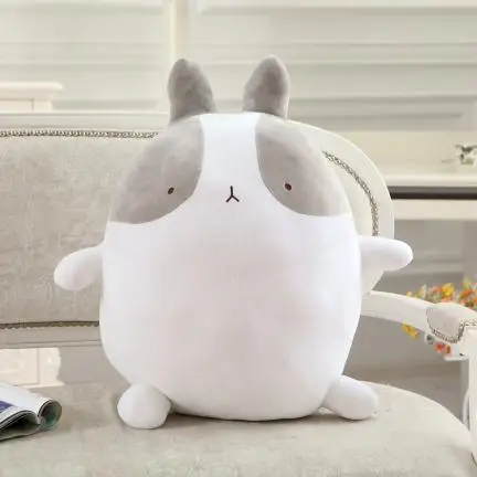 Серый Humor Ted Kawaii Cute Molang Bunny, мягкие плюшевые игрушки и подарки для мальчиков и девочек, для праздника, дня рождения и повседневного веселья - Цвет: Серый