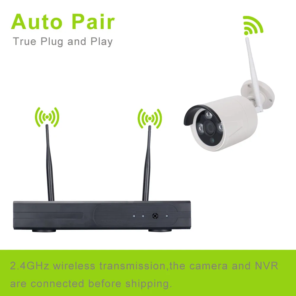 Mingkey 2.0mp Беспроводной комплект видеонаблюдения 1080 P Wi Fi безопасности Камера