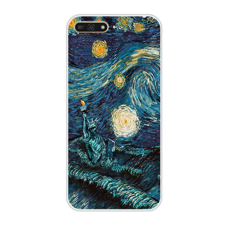 Case For Huawei Y6 Y9 Y7 Prime 2018 Cases TPU Silicon Transparent Clear Bumper Wolf Back Cover Pro 2019 | Мобильные телефоны и