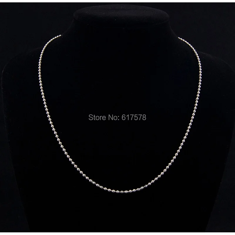 Risul из нержавеющей стали 2 4 мм шариковая цепочка бисера ожерелье серебряного