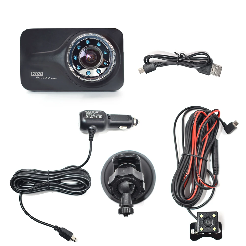 Автомобильный видеорегистратор автомобильная камера двойная 1080P Full HD угол 150