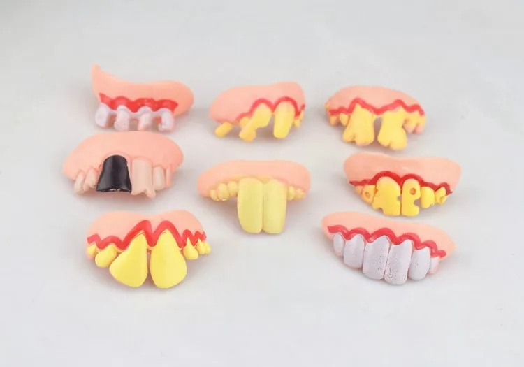 Розыгрыш Startle Tooth Хэллоуин Страшные кривые зубы монстра Новинка Игрушка Дети