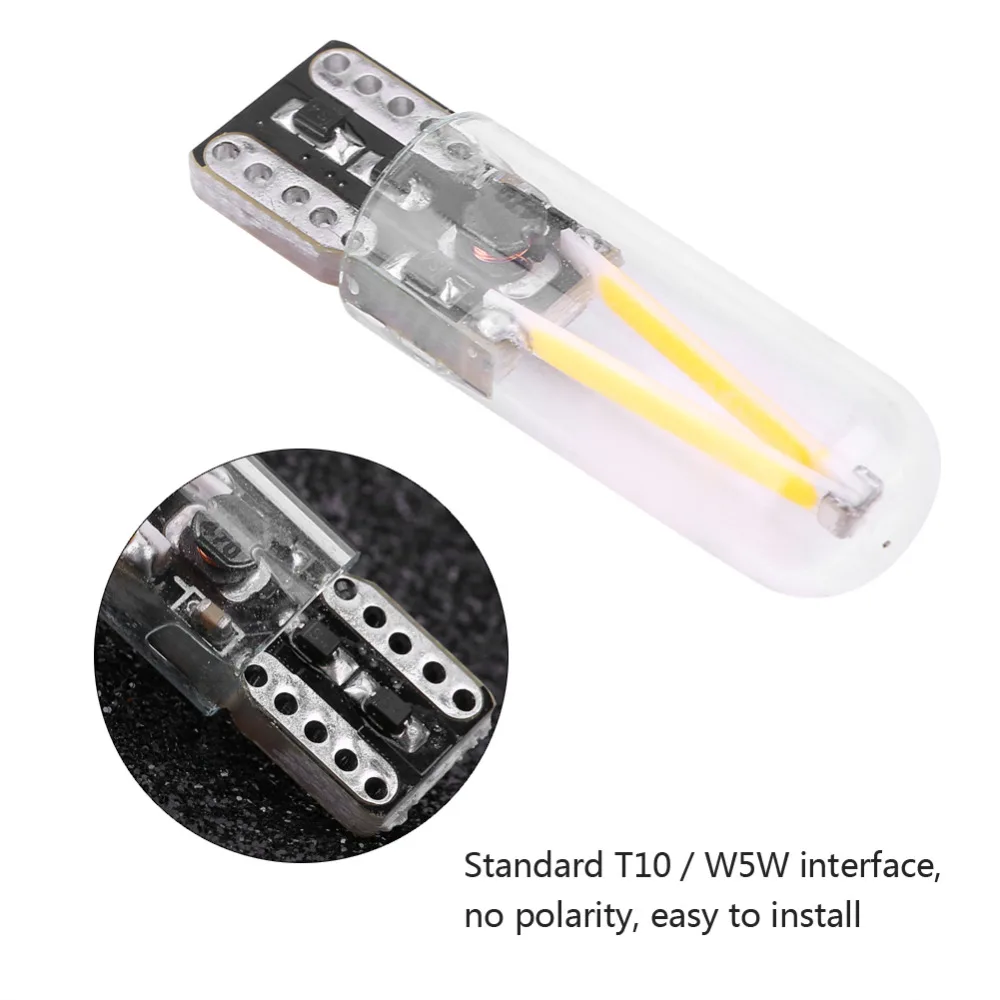 Пара 8 28 в W5W стекло COB накаливания LED автомобиля чтения сигнала поворота
