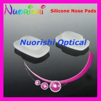 2000pcs Si64 Very Soft Frosted Silicone Eyeglass Eyewear Nose Pads Accessories 10.5mm Free Shipping