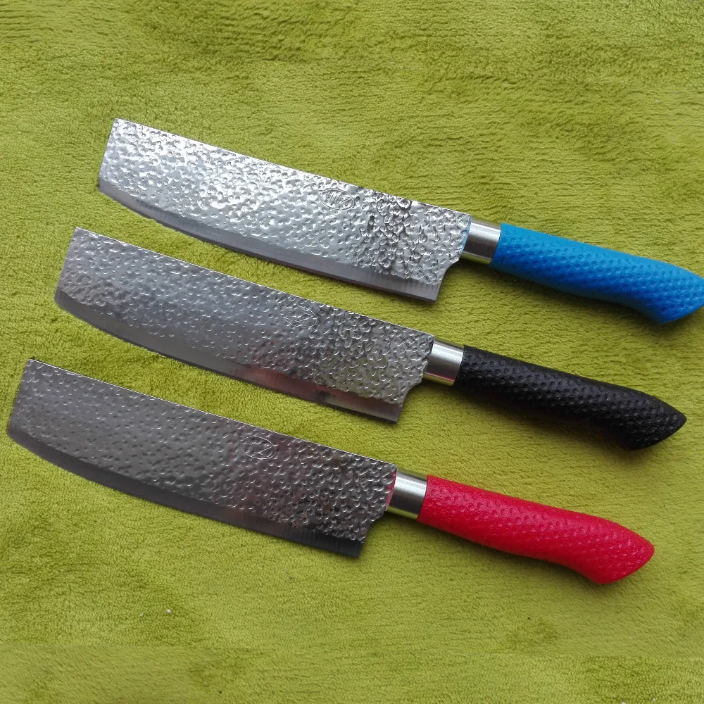 Просвет 3 цвета мясо Кухня Ножи 7 дюймов шеф повара силикагель ручка