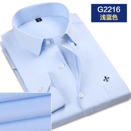G2216blue DUDALINA, мужская повседневная однотонное с длинным рукавом, рубашка, приталенная, мужская, деловая, рубашка с карманами, мужская одежда в полоску - Цвет: G2216blue