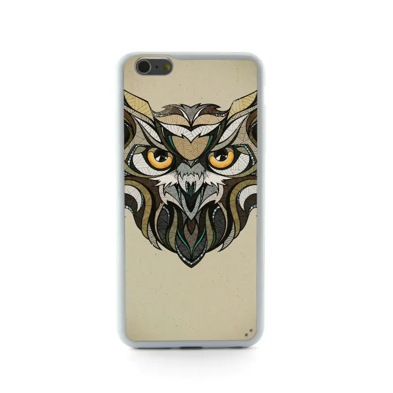 BuddiCase - Owl Animal Head Pattern Design White Frame Case for Apple iPhone 6 Plus 5.5inch |