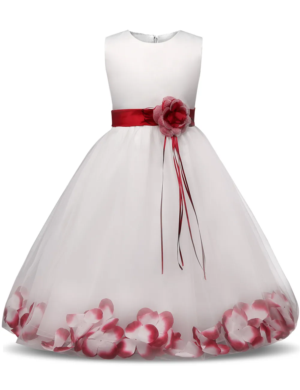 Fairy Petals Teen Girl Dress Children Ceremony Party Evening Girls Prom Gowns Kids Tulle Tutu Dresses For Frocks 10T | Детская одежда и
