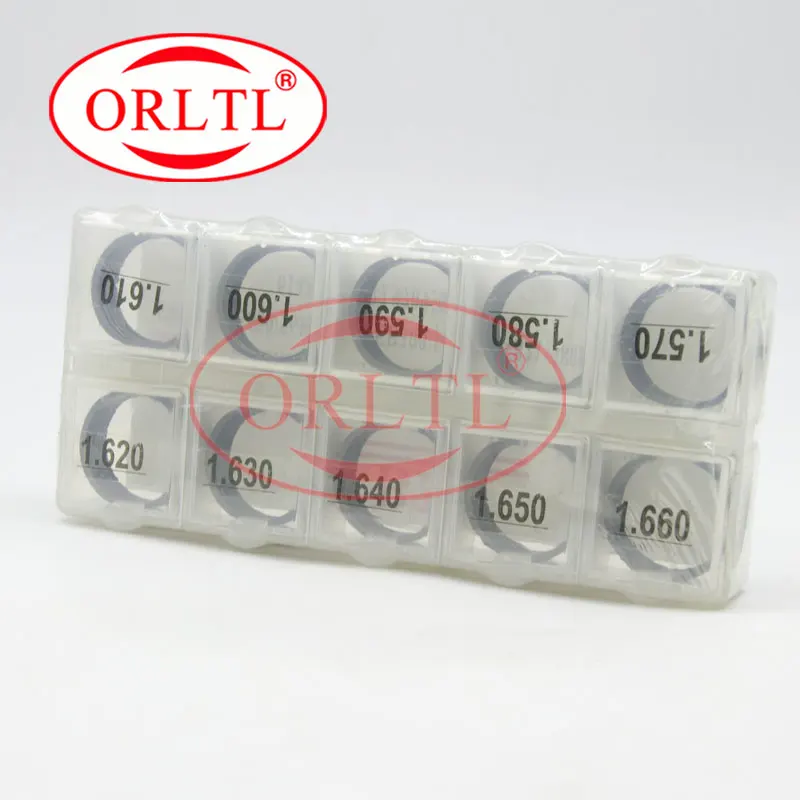 ORLTL 100 Pcs Common Rail Injector Shims B27 And Gasket Kit Fuel Inyector Adjustment Standard Sealing Washer Size 1.57-1.66mm | Автомобили