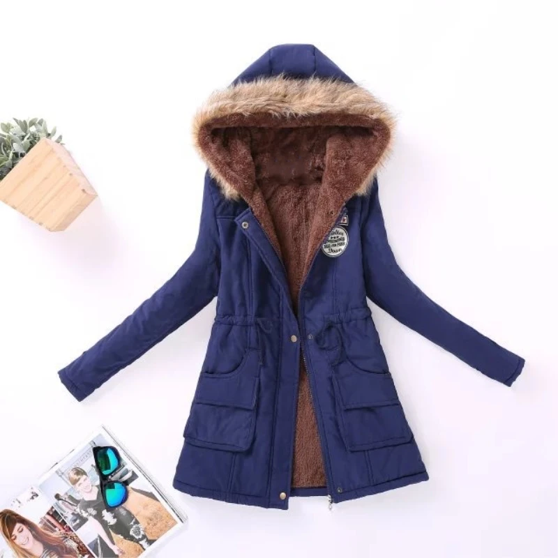 

New Parkas Female Women Winter Coat Thickening Cotton Winter Jacket Womens Outwear Parkas for Casual Women Winter MF001