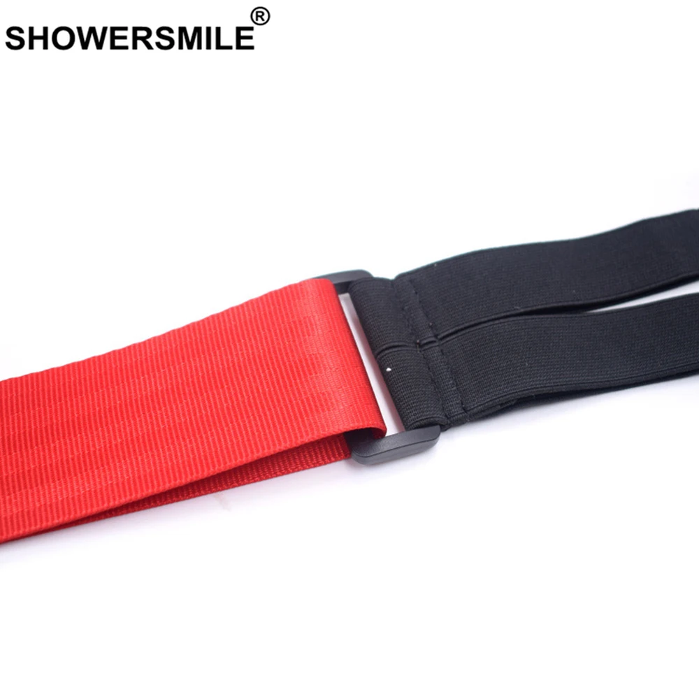 SHOWERSMILE широкие подтяжки 5 см мужские подтяжки для брюк высокое качество плюс размер 6 пряжки X сзади повседневные эластичные Мужские штаны ремень