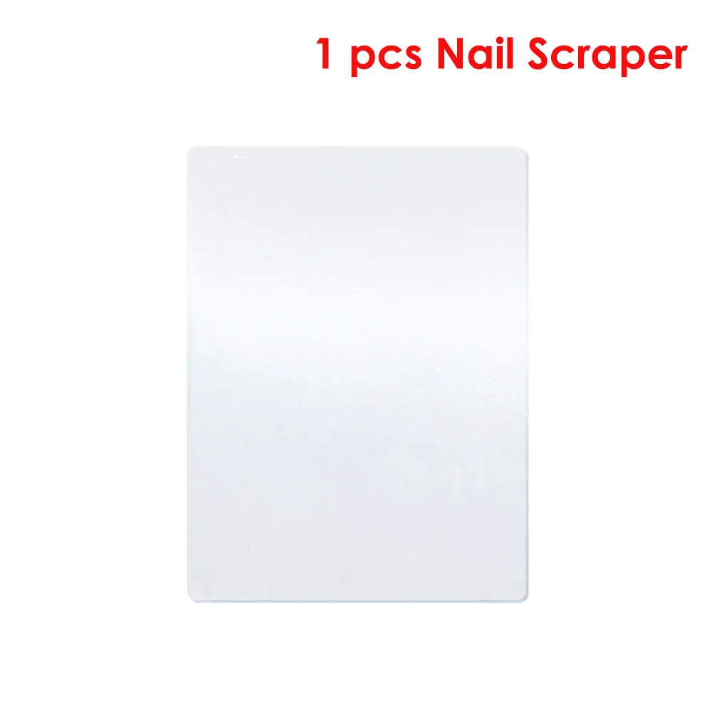 1 pcs Scraper LadyMisty шаблоны для дизайна ногтей ясно желе ногтей руки силиконовые наклейки с скребок для ногтей штамповки ногтей комплект с прозрачная крышка - Цвет: 1 pcs Scraper