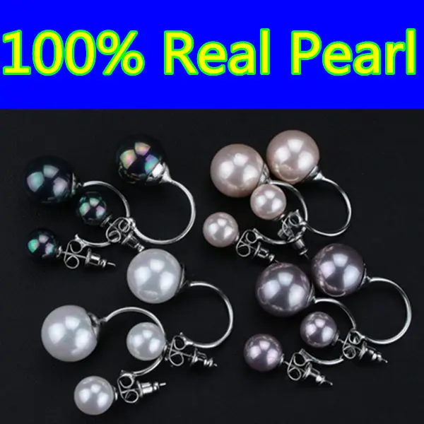 100% настоящие жемчужные украшения для женщин элегантные свадебные серьги