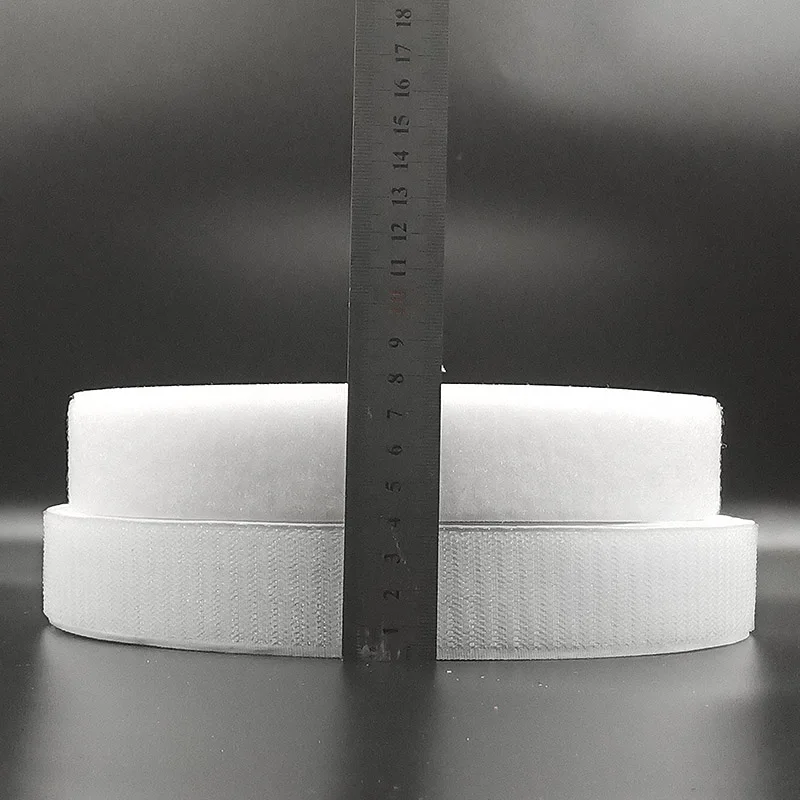 40mm white 16/25/30/40/50/100 мм* 1 м/пара черный, белый цвет лента-липучка «Magic Tape» крюк и петля Самоклеящиеся Застежки ленты без клея швейные принадлежности - Цвет: 40mm white