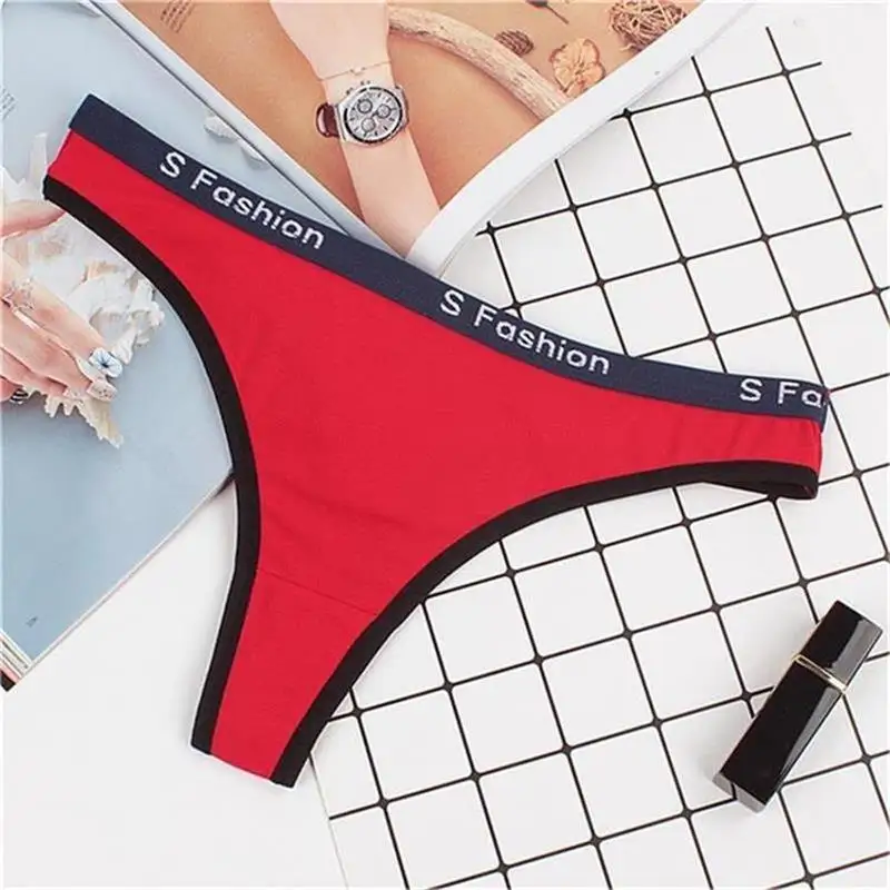 12Pcs Fashion Brand Sexy Women Underwear Panties Top Soft Cotton Thongs for Girls High Quality Female Underpants G-String Woman