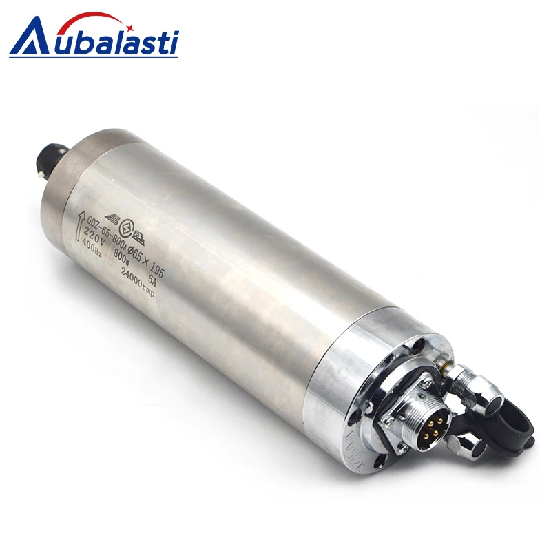 Aubalasti GDZ-65-800A шпинделя с водяным охлаждением 800 Вт мотор шпинделя 65X195 мм диаметр 65 мм высокоскоростной шпиндель для станков с ЧПУ