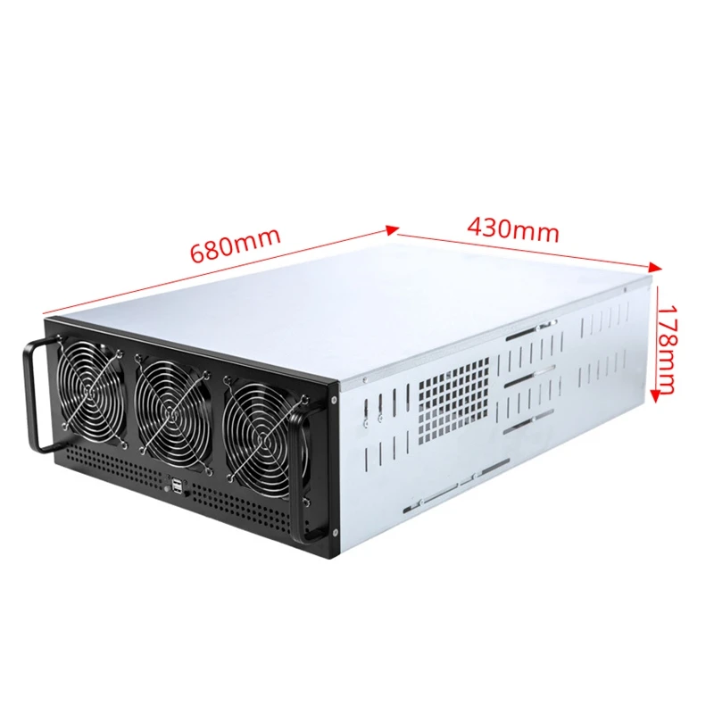 Крипто монета Биткойн горная рама ETH LTC шасси USB шахтер PC чехол sever rack держатель GPU карты gtx 1080 P106 R9 370 RX480
