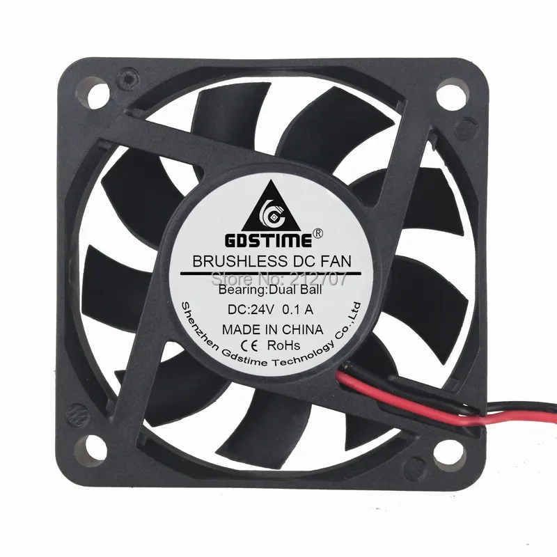 Gdstime 60x60x15 мм DC 24 В 2 контактный шариковый подшипник 60 кулер бесщеточный ПК корпус