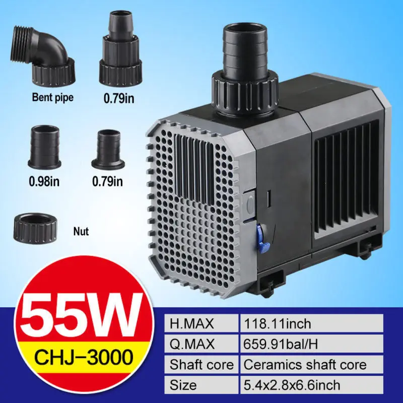 CHJ3000 55W SUNSUN погружной водяной насос для аквариума Фонтан Садовый пруд пресная вода морская вода большой поток 8 Вт 20 Вт 25 Вт 35 Вт 45 Вт 55 Вт - Цвет: CHJ3000 55W