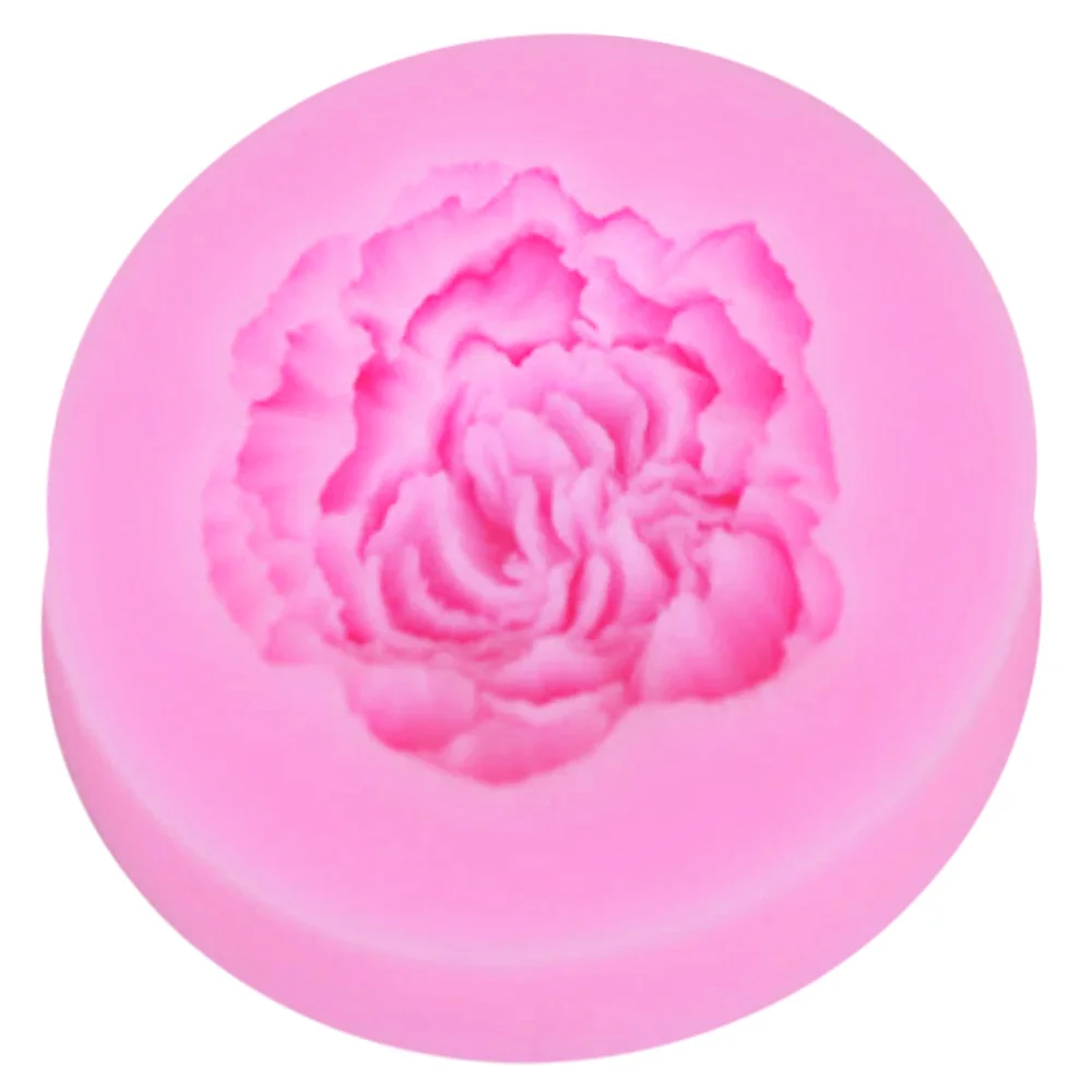 M638 мини Peony3D соевый воск для свечей пресс-форма мыла силиконовая форма ручная