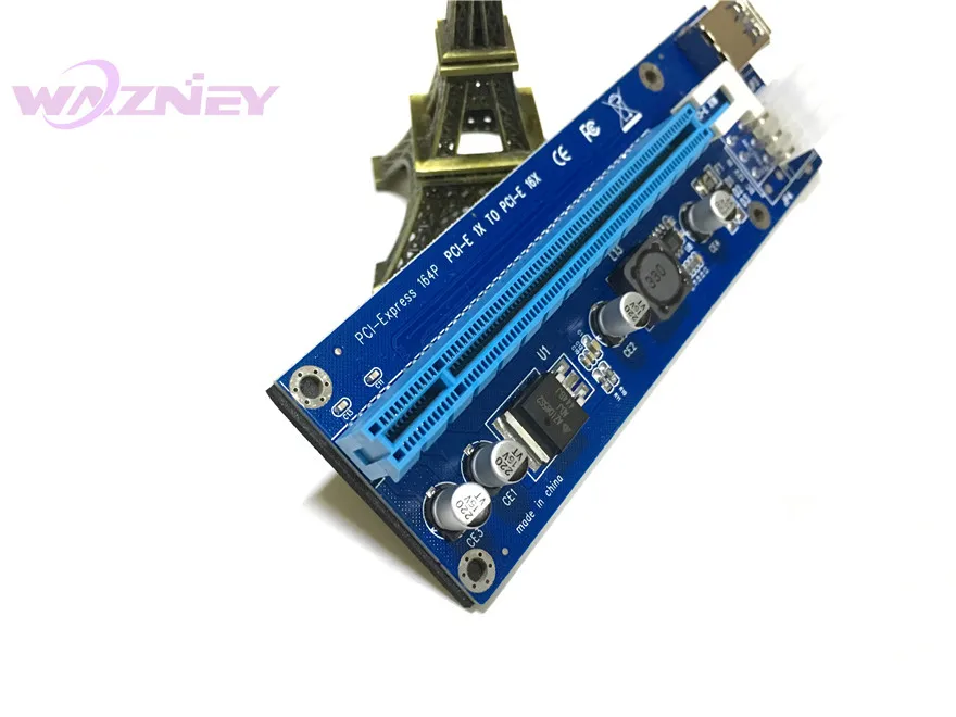 50 шт. VER 006C PCI E Express 1X для 16X переходная карта + USB 3 0 кабель SATA (15 контактов 6 Pin Питание